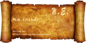 Muk Enikő névjegykártya