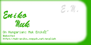 eniko muk business card